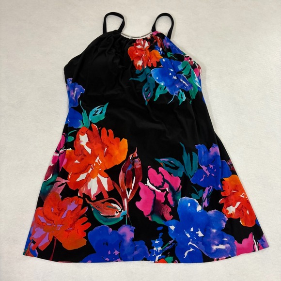 Miraclesuit Magicsuit Parker One Piece‎ Swim Dress Womens 10 Flower Child Floral